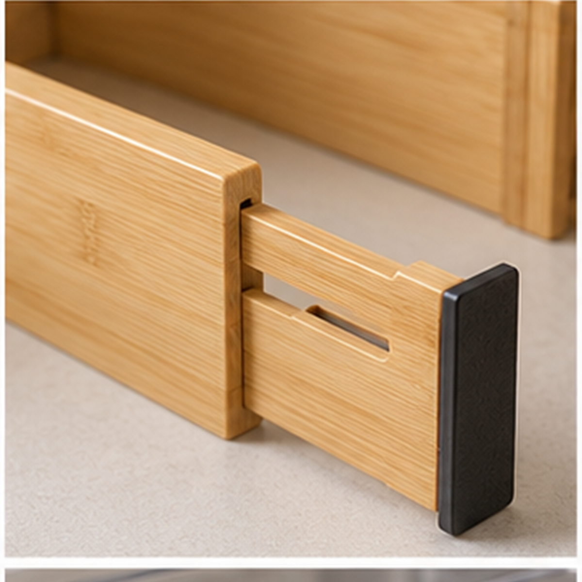 Adjustable Bamboo Drawer Dividers detail view