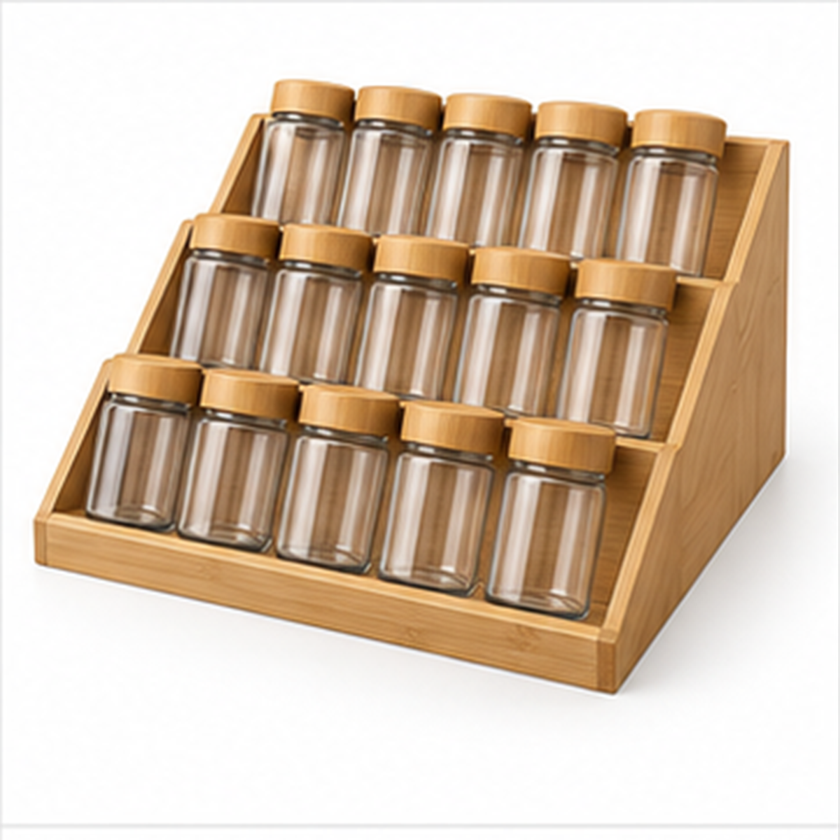 Angled Spice Jar Drawer Inserts on a white background