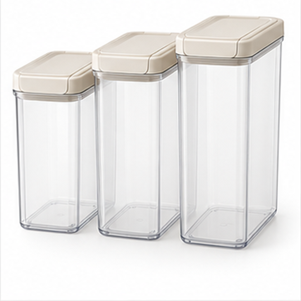Rectangular Cereal Container Set on a white background