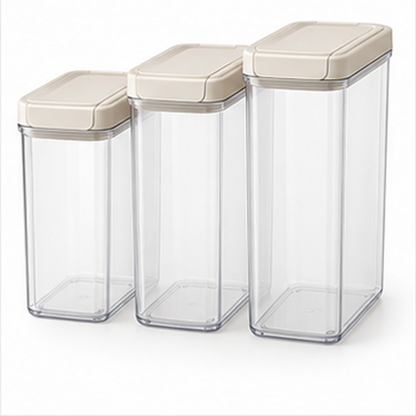 Rectangular Cereal Container Set on a white background