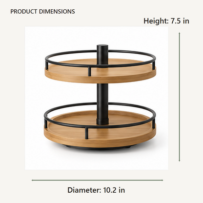 Two Tier Rotating Spice Organizer dimensions in inches